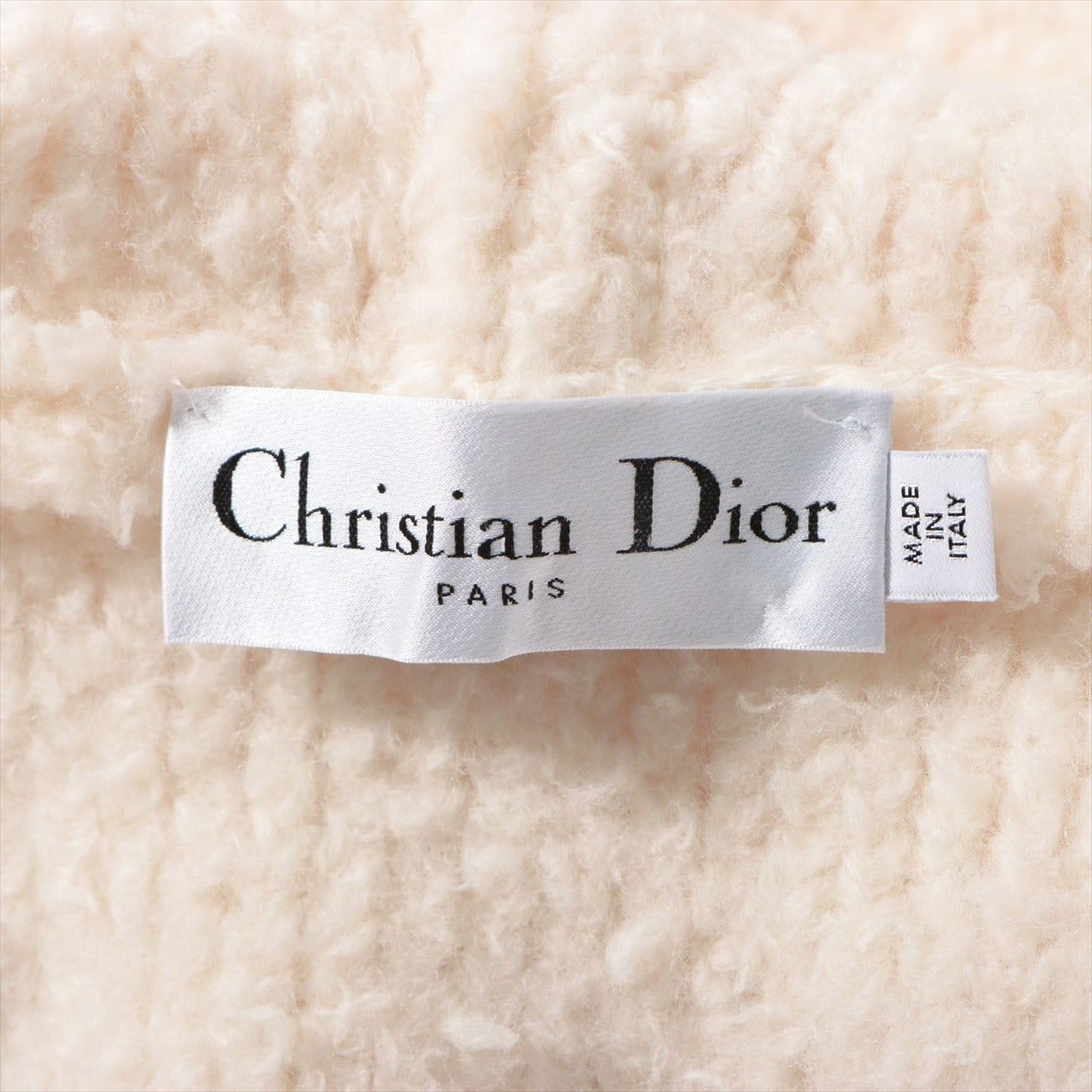 Christian Dior Wool & Cashmere Poncho XS Ladies' White  214C01AM114 fleece Parker