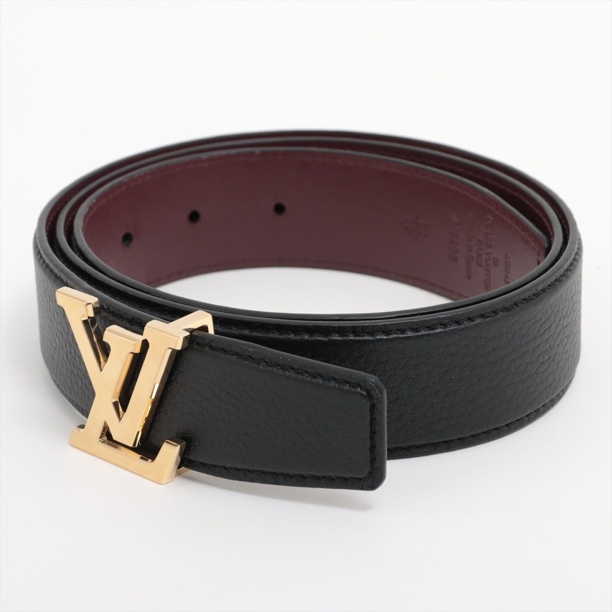 Louis Vuitton JJ3243 Belt 90/36 GP & Leather Bordeaux x black Wears M8205 LV Heritage