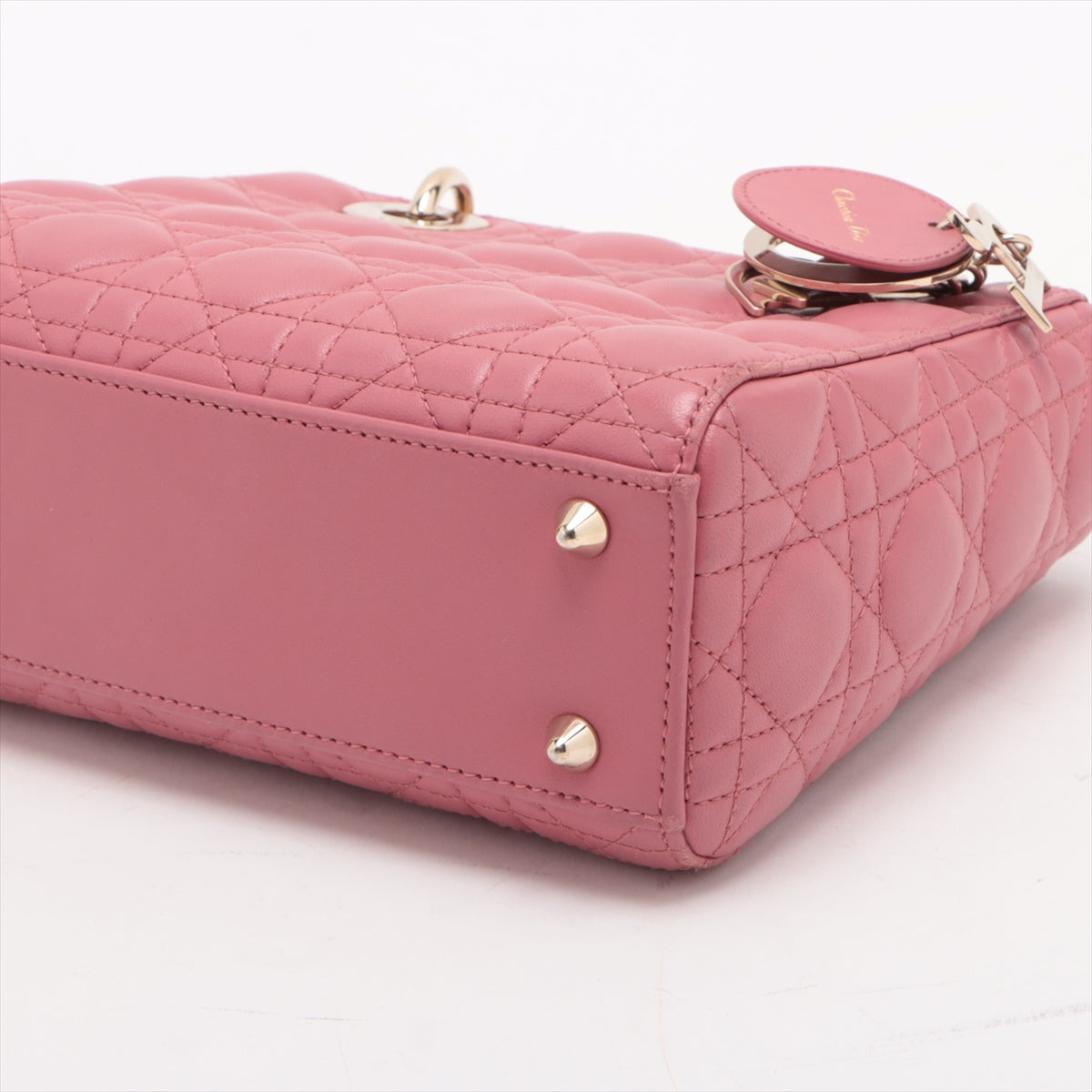 Christian Dior My Lady Dior Cannage Leather 2 Way Handbag Pink
