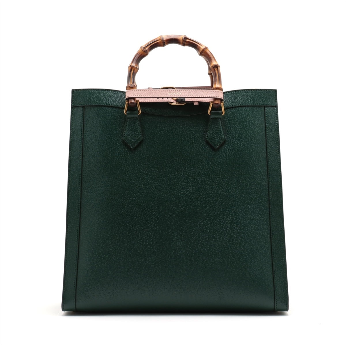 Gucci Bamboo Diana Leather 2 Way Handbag Green 703218
