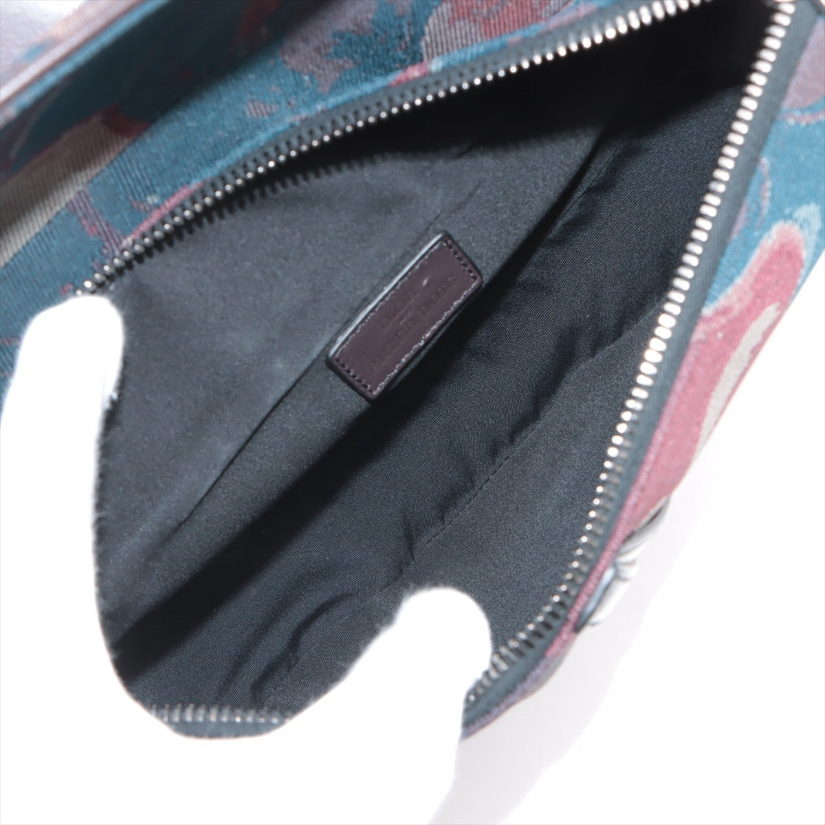 DIOR HOMME Saddle Bag Nylon & Leather Shoulder Bag Multicolor Peter Doig