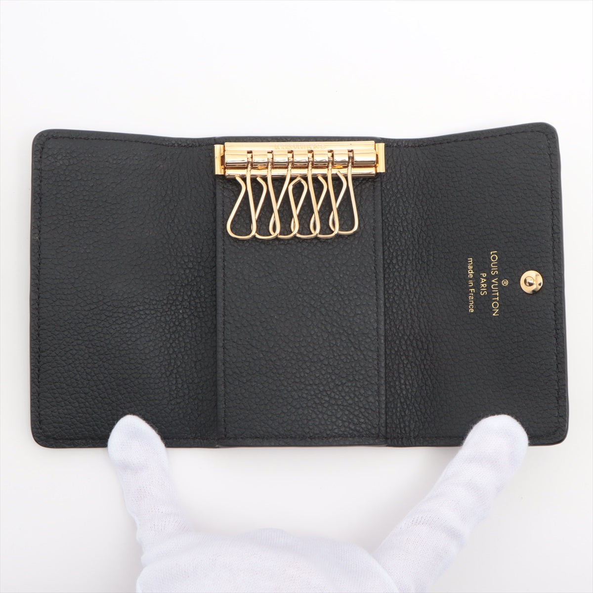 Louis Vuitton Monogram Empreinte Multiclés 6 M64421 Noir Key Case Responsive RFID