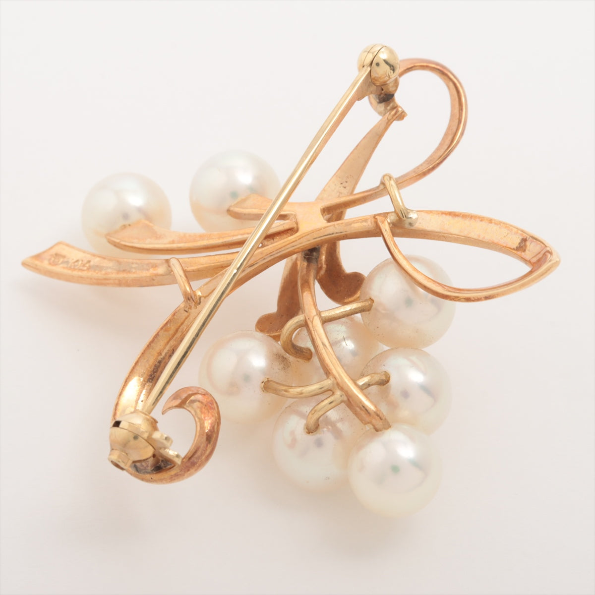 Mikimoto Pearl Brooch K14(YG) 8.8g Approx. 6.5 to 7.0 mm Bullion discoloration Su hole