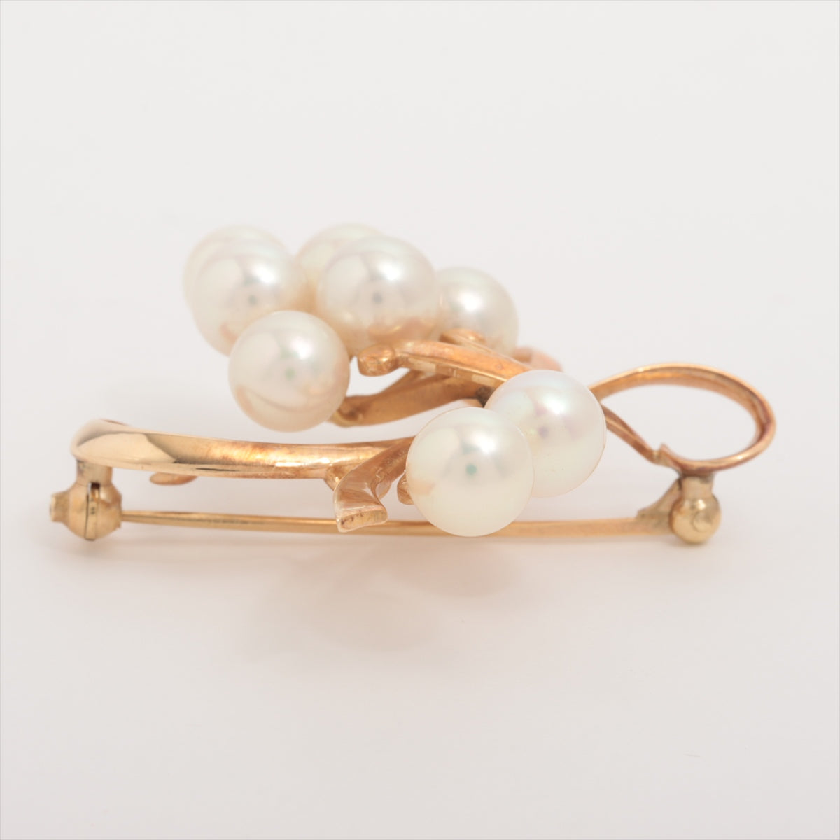 Mikimoto Pearl Brooch K14(YG) 8.8g Approx. 6.5 to 7.0 mm Bullion discoloration Su hole