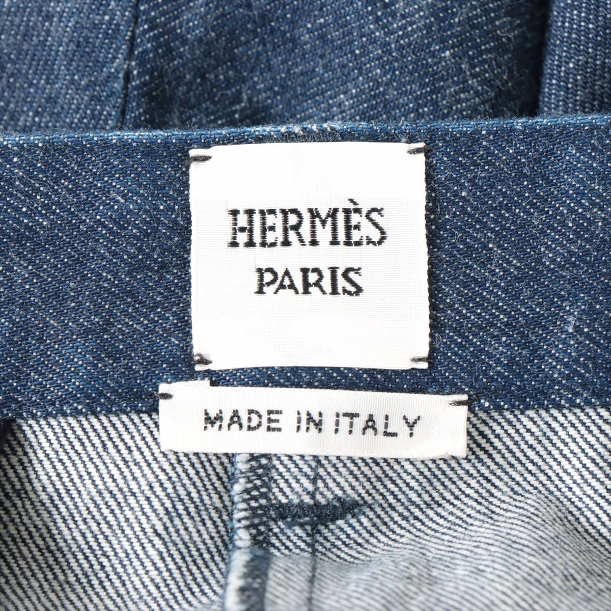 Hermès Cotton Denim pants 36 Ladies' Blue indigo