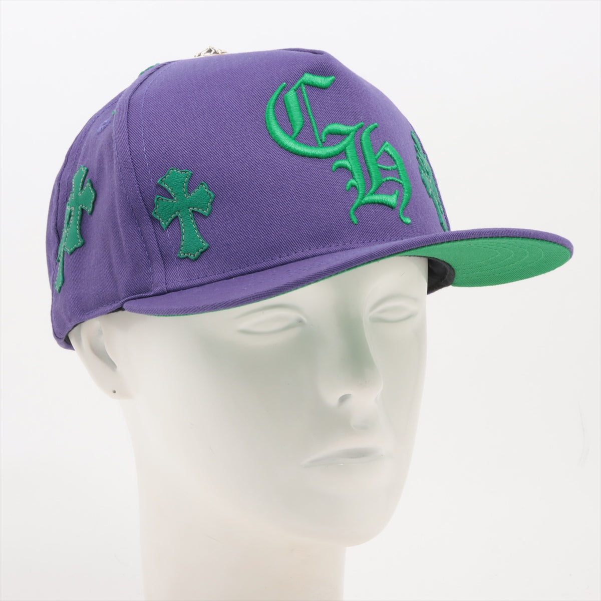 Chrome Hearts baseball cap Cotton & Polyester ONE SIZE purple x green with cross patch