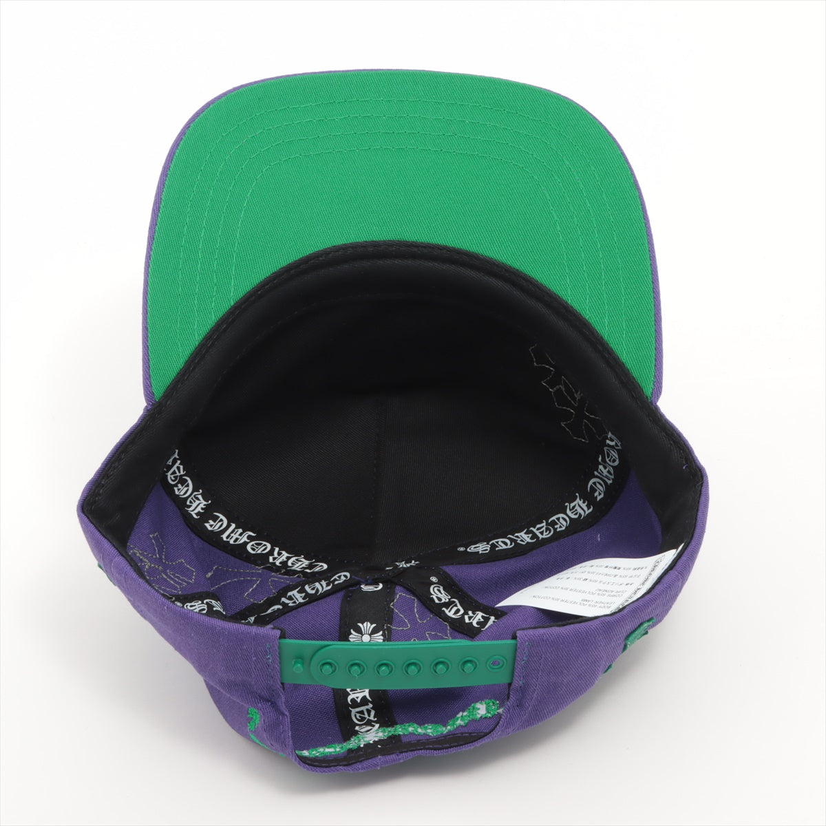Chrome Hearts baseball cap Cotton & Polyester ONE SIZE purple x green with cross patch