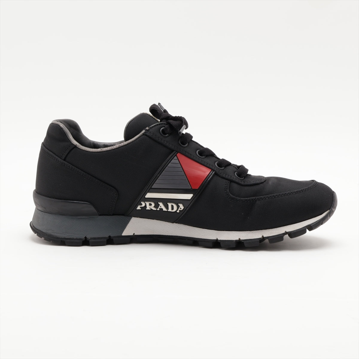 Prada Sport Nylon x Rubber Sneakers 6 Men's Black x Gray 4E3198