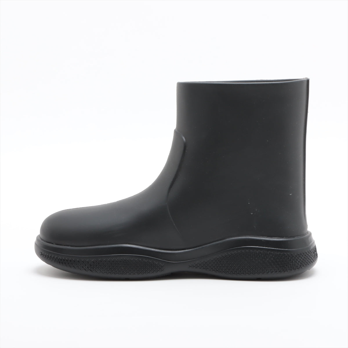 Prada Rubber Rain boots 36 Ladies' Black Triangle logo