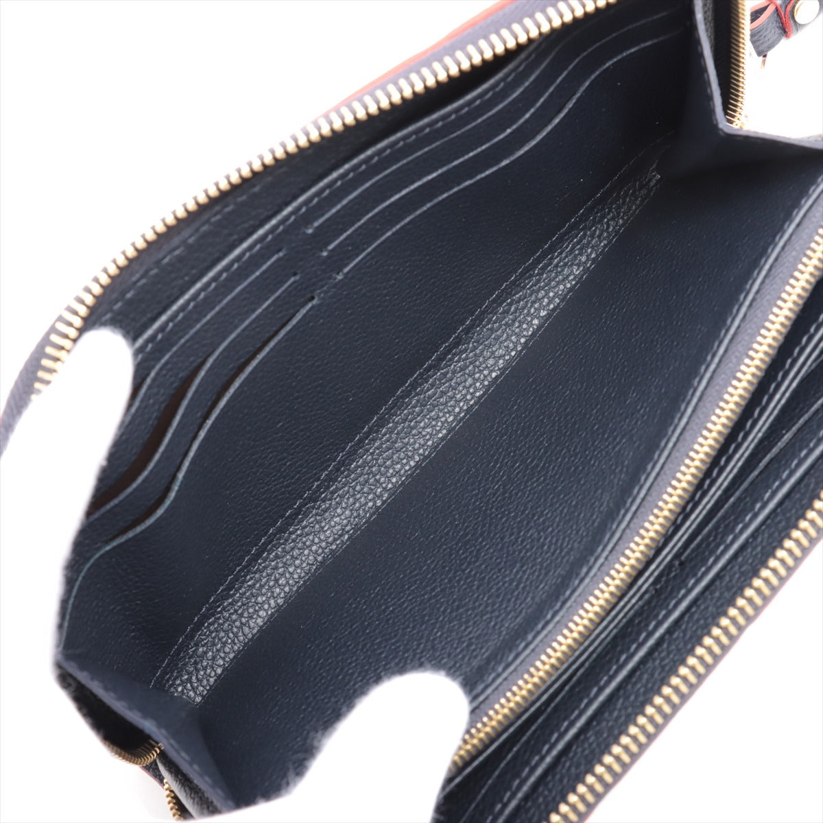 Louis Vuitton Monogram Empreinte Zippy Wallet M62121 Marine Rouge Zip Round Wallet Responsive RFID