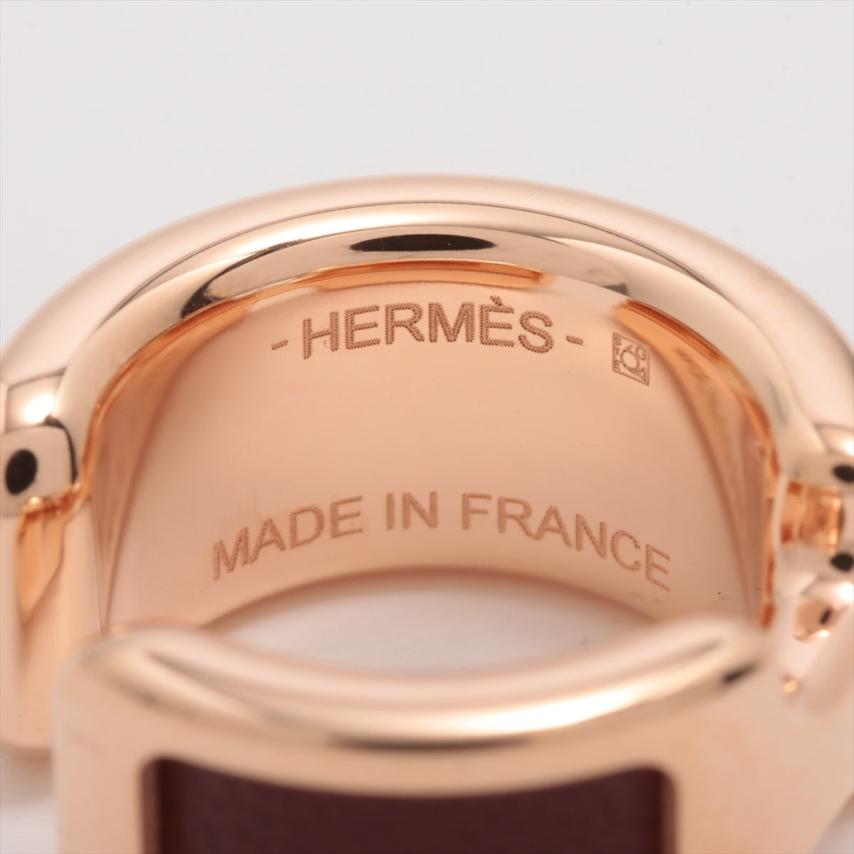 Hermès Olympe Ear Cuff GP & leather Pink Gold