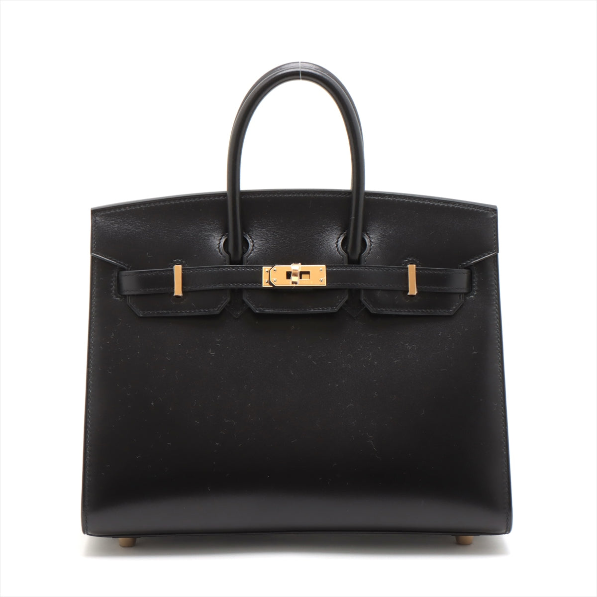 Hermès Birkin 25 Serie Veau Tadelakt Black Gold Metal Fittings B: 2023
