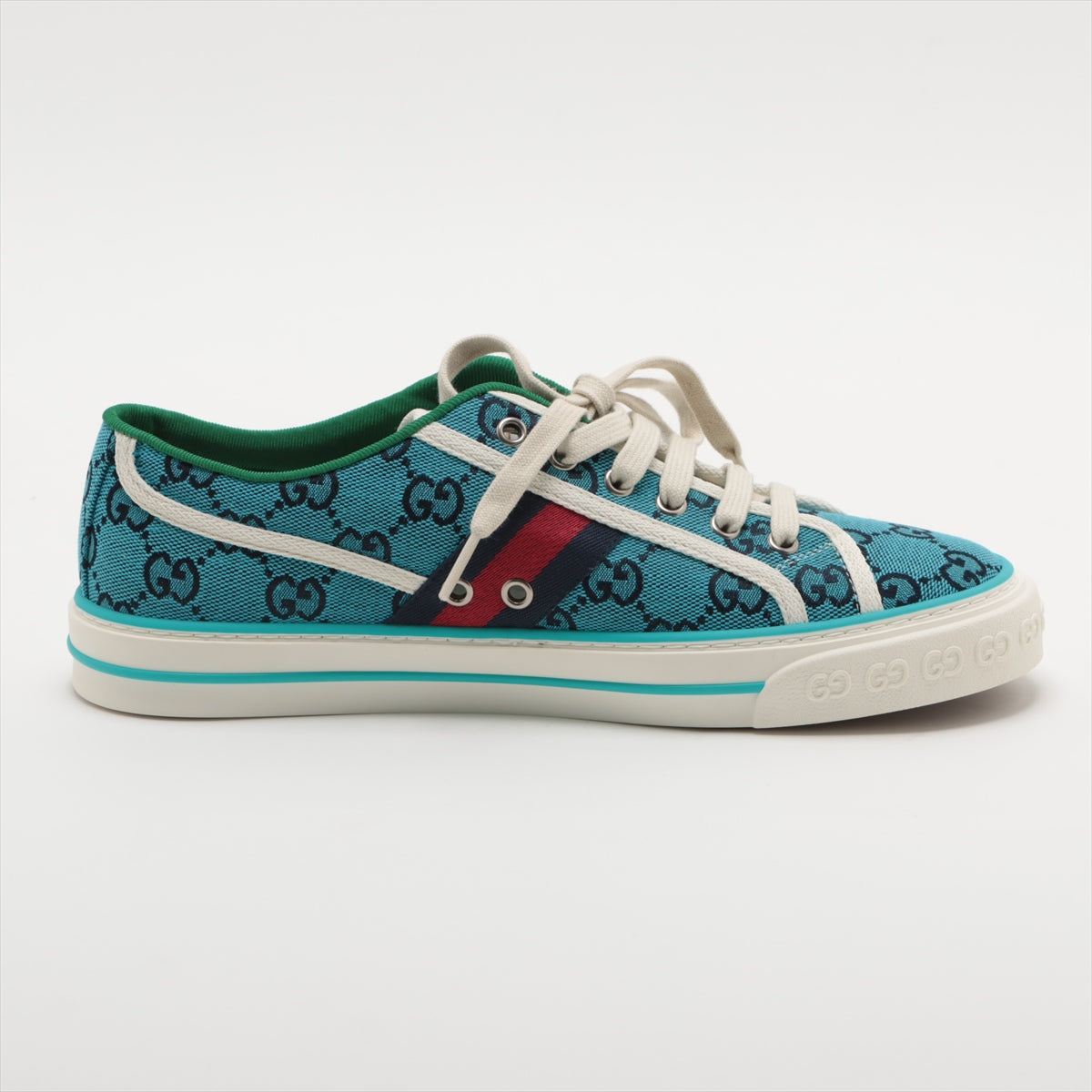 Gucci Tennis 1977 canvas Sneakers 6.5 Men's Blue x white GG Canvas Sherry Line