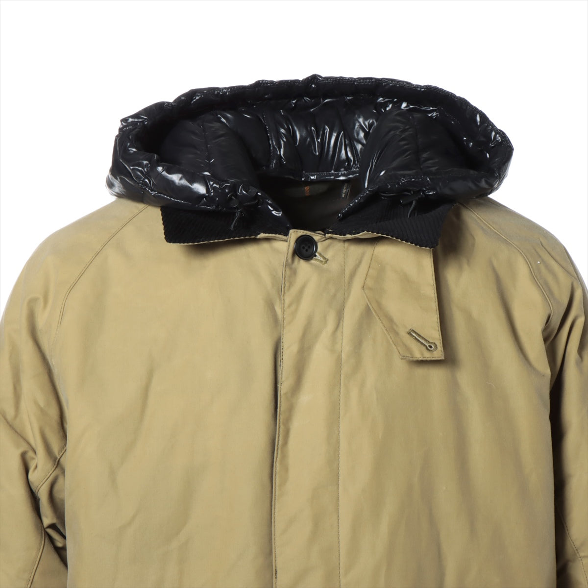 Moncler Genius 1952 x Babur 22 years Cotton & Polyester Down coat XL Men's Black x khaki  H20921B00002 BARRA waxy Down is detachable