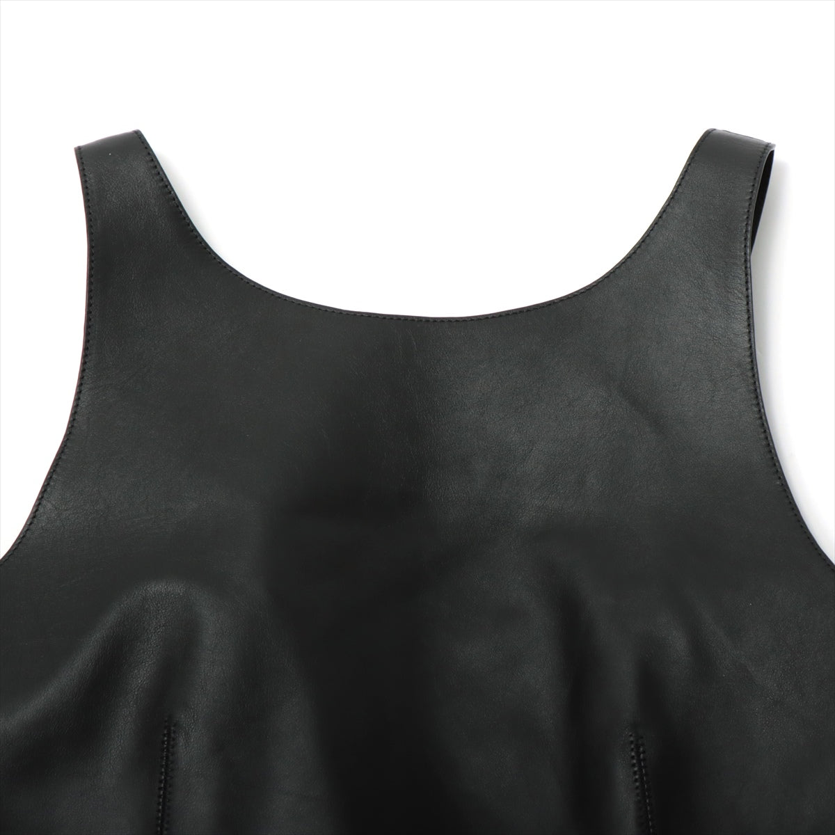 Fendi 23AW calf Sleeveless Dress 38 Ladies' Black  FPB642 Leather