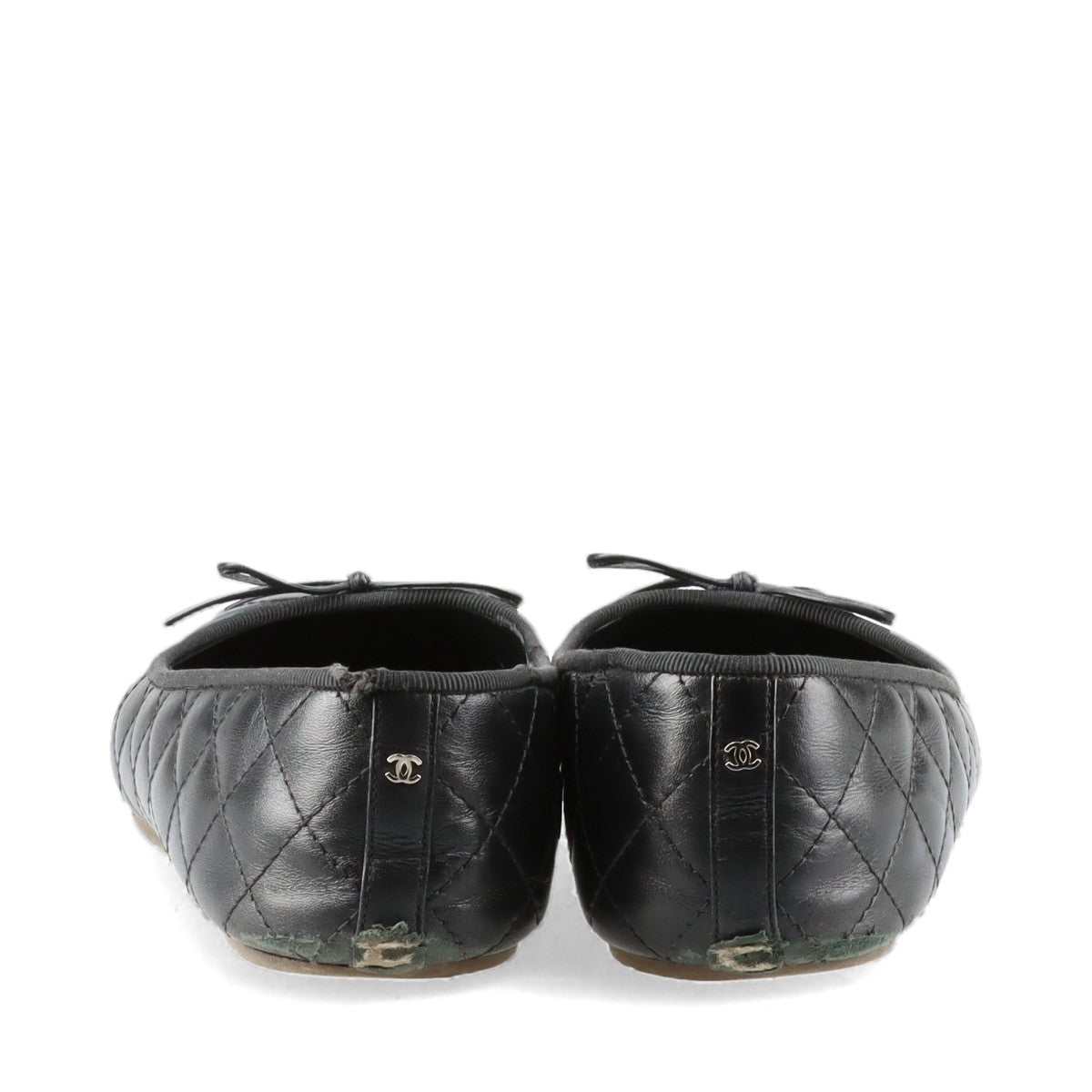 Chanel Coco Mark Matelasse Leather Pumps 38 1/2 Ladies' Black G27528
