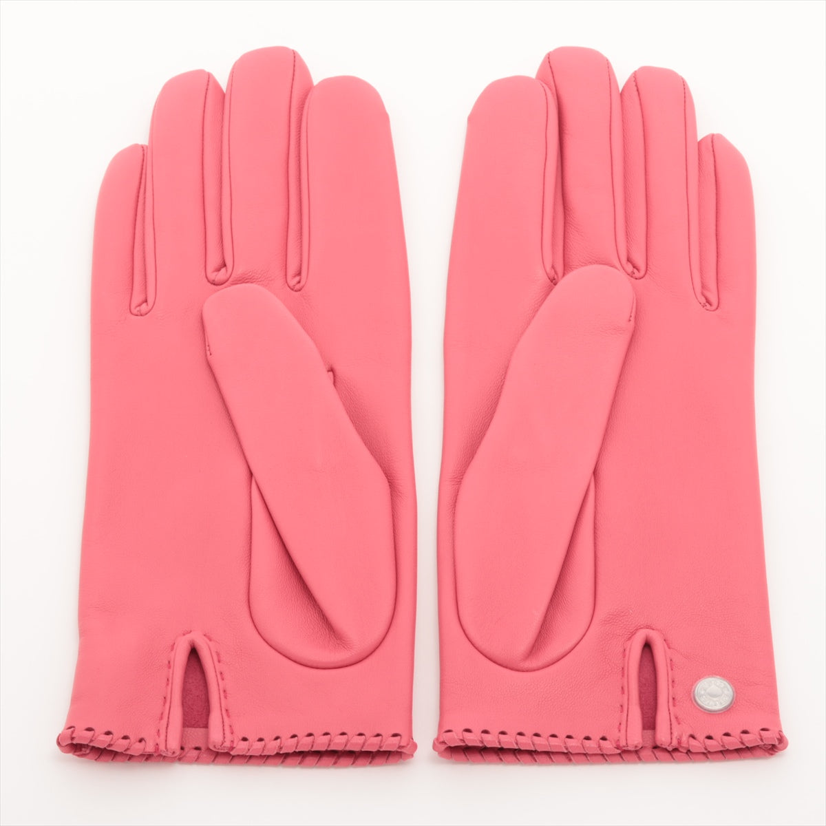 Hermès Clou de Sells Gloves 7.5 Lambskin Rose extreme Anyo Grasse hearts