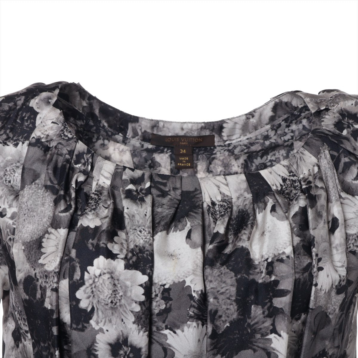 Louis Vuitton 07AW Rayon × Silk Dress 34 Ladies' Grey  072A