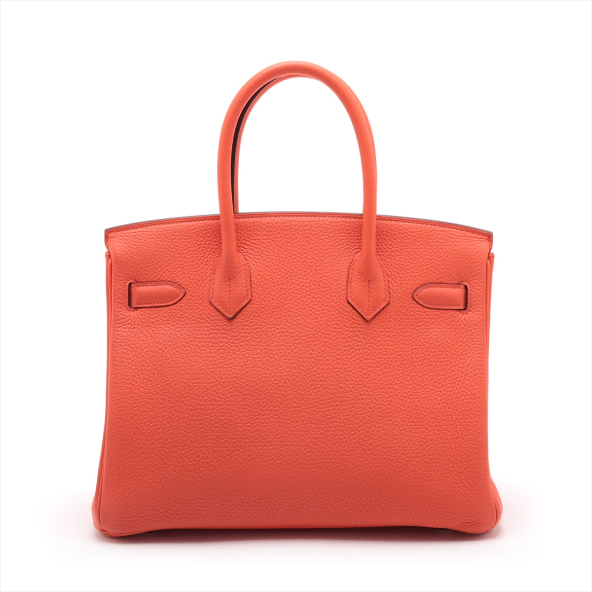 Hermès Birkin 30 Togo Orange poppy Silver Metal fittings A:2017