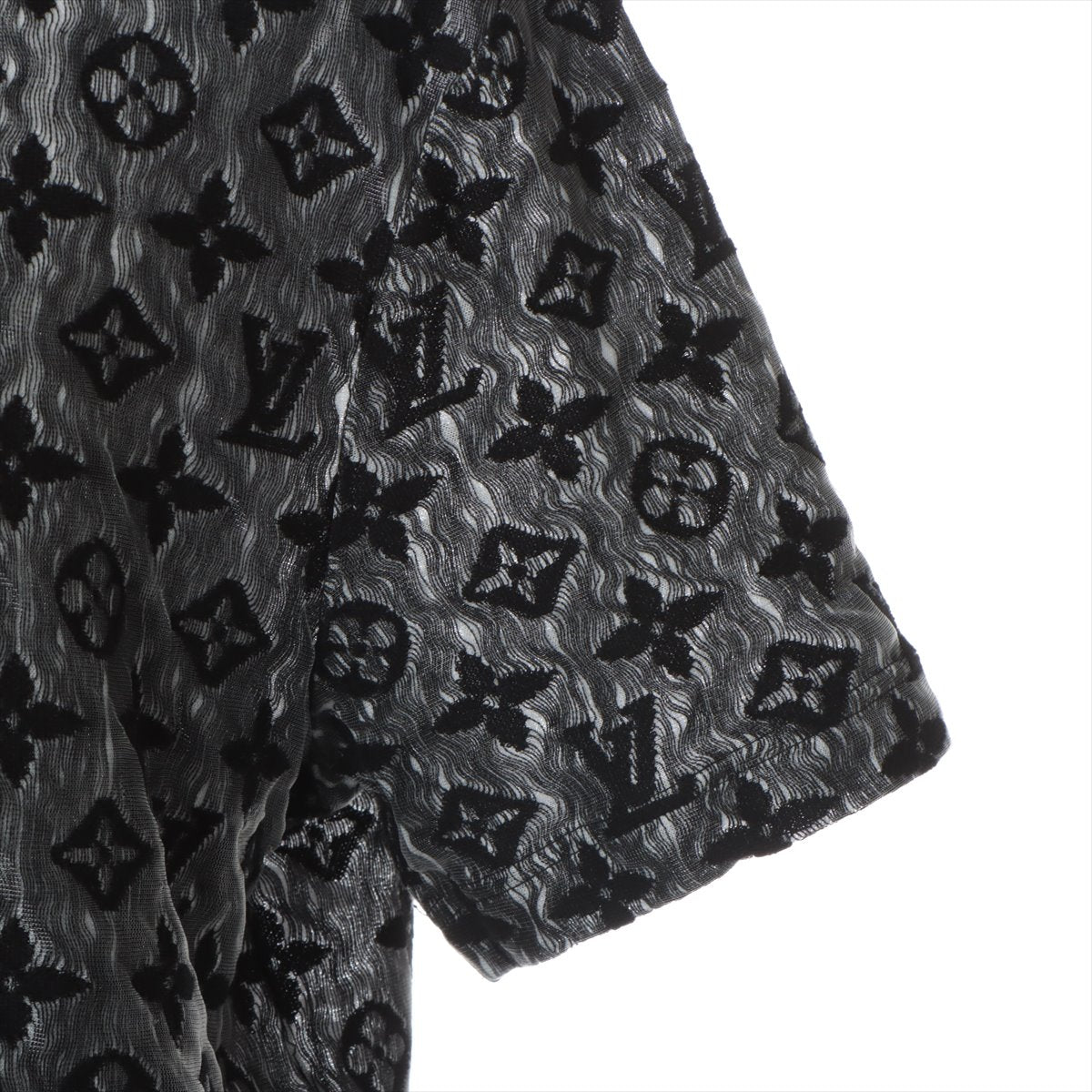 Louis Vuitton Cotton & nylon T-shirt L Men's Black  RM222 Monogram