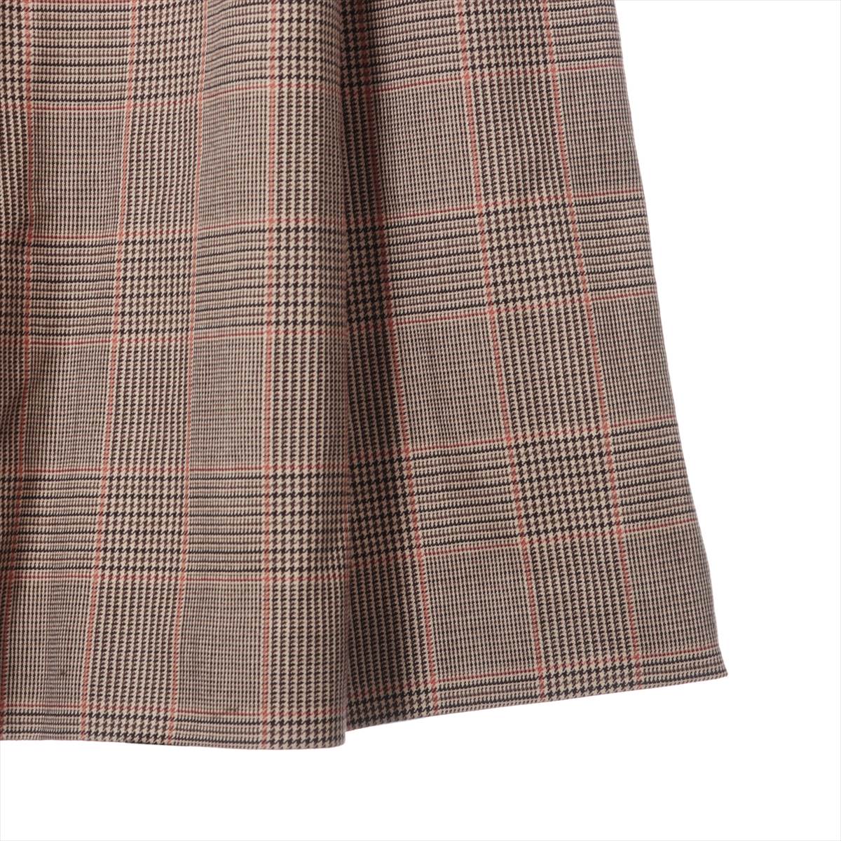 Celine 22SS Wool Skirt 38 Ladies' Brown  2J399012J Triomphe snap buttons Hedi Period with hanger