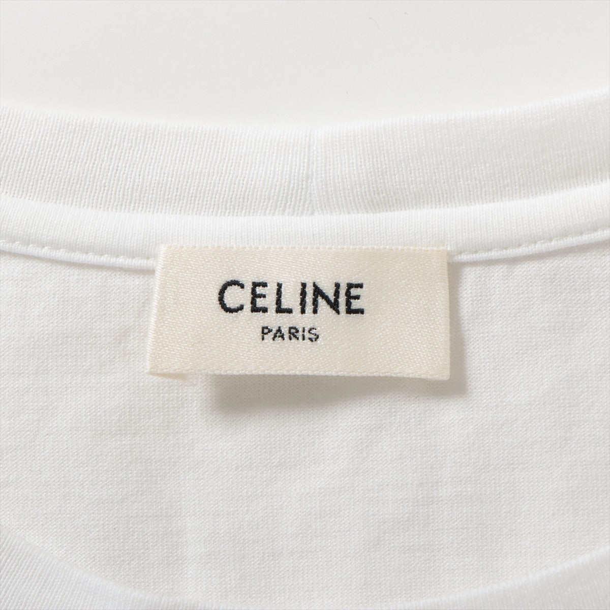 CELINE Cotton T-shirt L Ladies' White  2X351501F