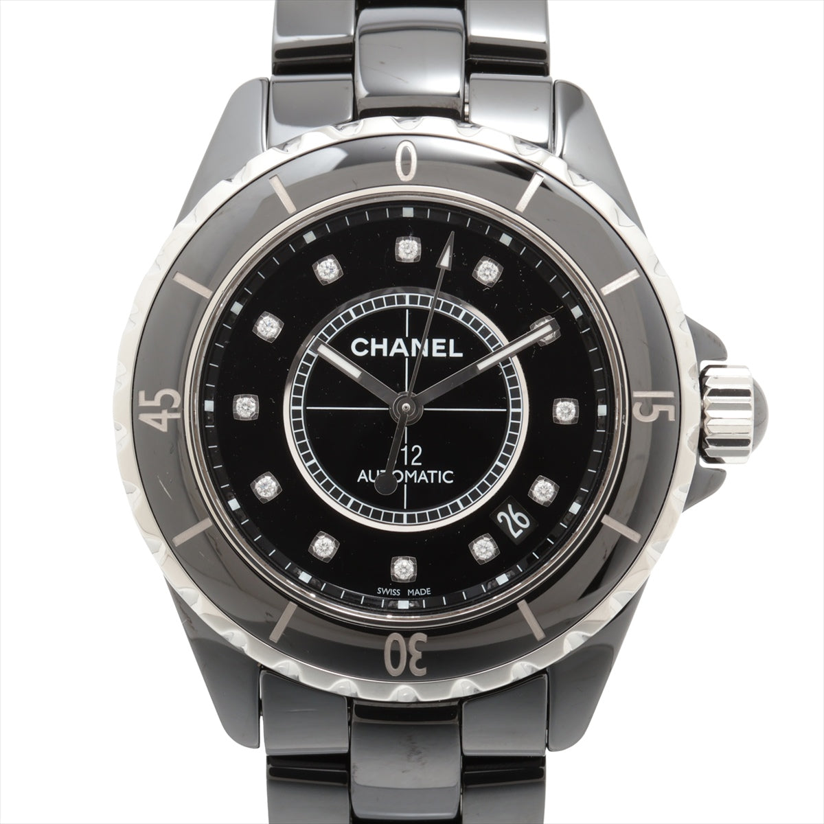Chanel J12 H1626 SS×CE AT Black Dial 1 Extra Link
