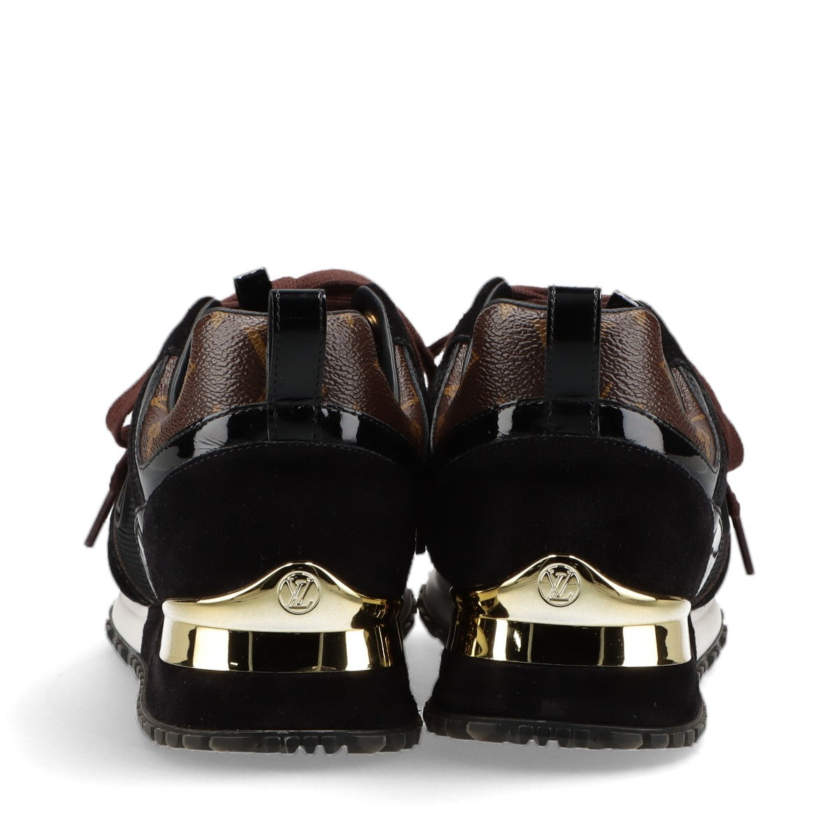 Louis Vuitton Runaway line 18 years Mesh x leather Sneakers 37.5 Ladies' Black × Brown CL0188 Monogram There is a storage bag