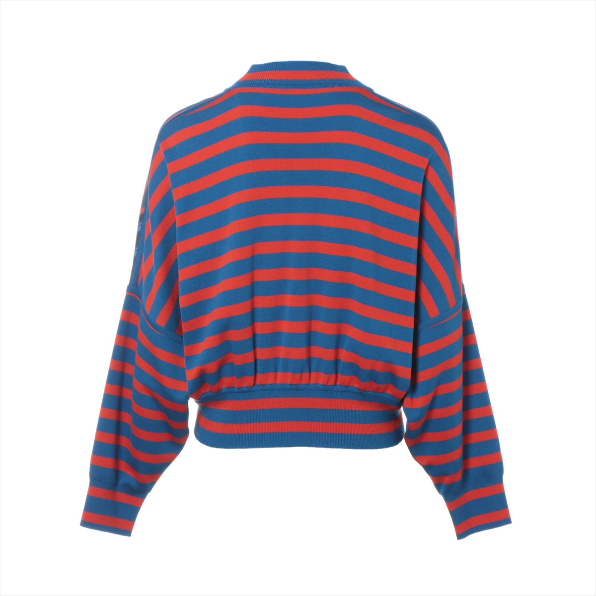 Hermès 22SS Silk Cardigan 40 Ladies' blue x red  26-7758 Tattersall zigzag