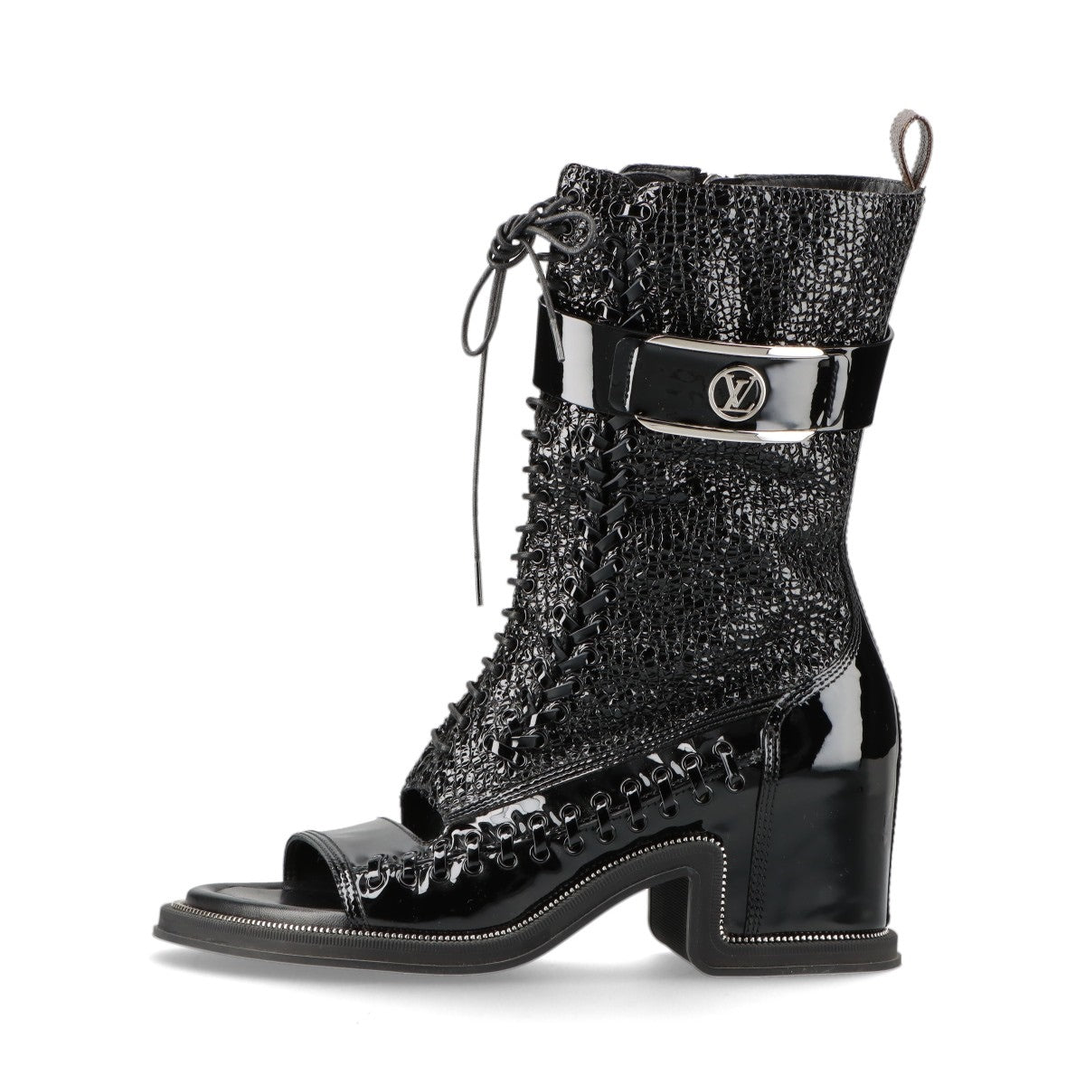 Louis Vuitton moonlight line 22 years Patent Leather Short Boots EU38 Ladies' Black NL0212 The box has