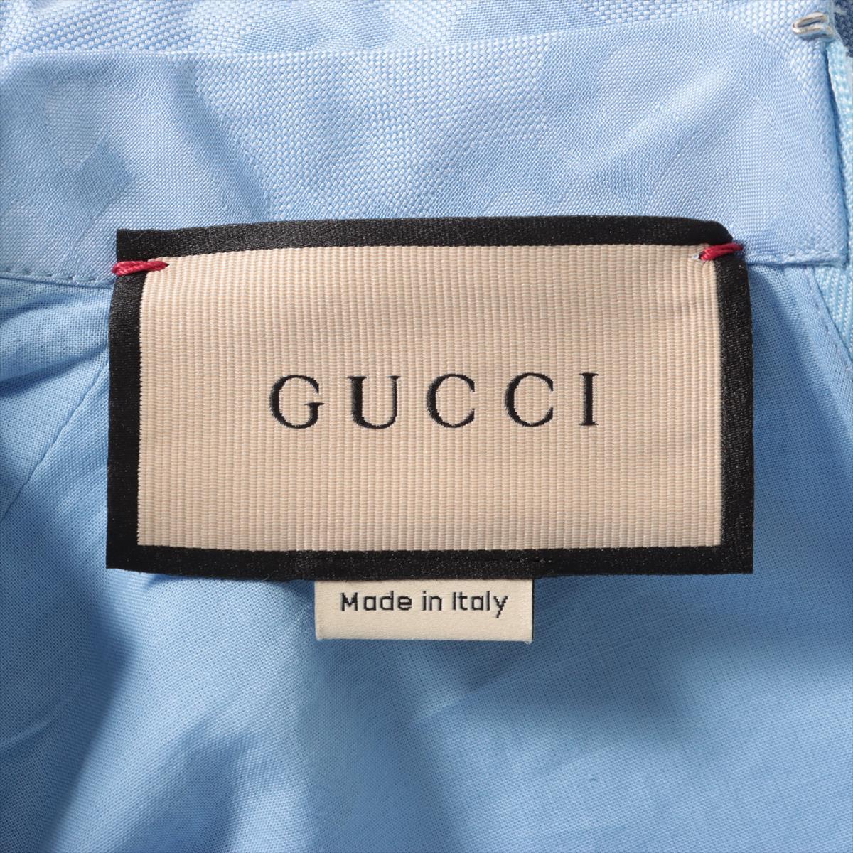Gucci GG Cotton Dress 38 Ladies' Blue  741057 poplin midi dress