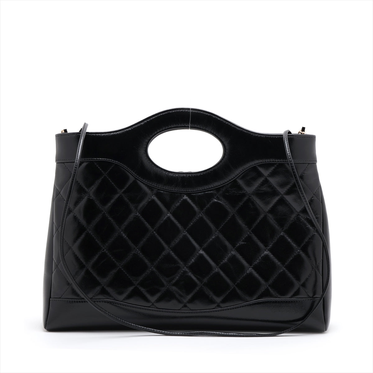 Chanel Matelasse Leather 2way shoulder bag Black Gold Metal fittings