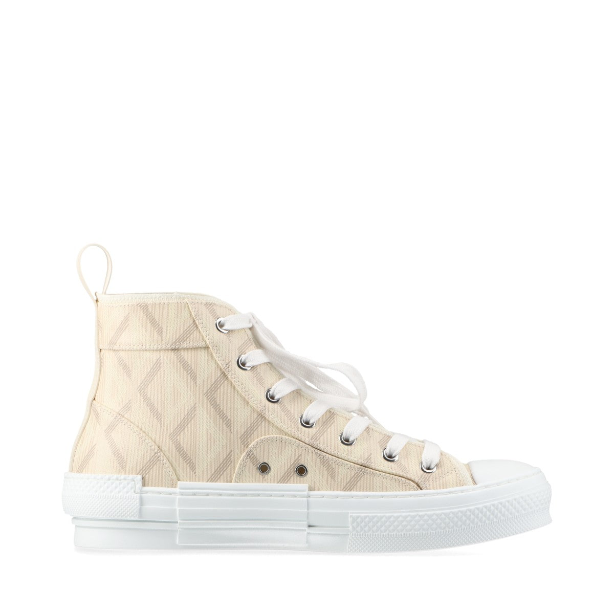 DIOR B23 22AW PVC & leather High-top Sneakers 40 Men's Beige x ivory LS0322 CD diamond Replaceable cord box There is a storage bag