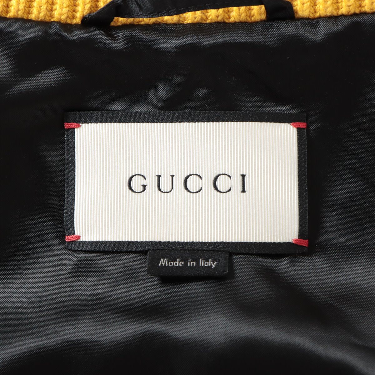 Gucci Rayon × Silk Stadium jumper 52 Men's Black x Navy  429485 2016 Embroidery Souvenir Jacket embroidery souvenir