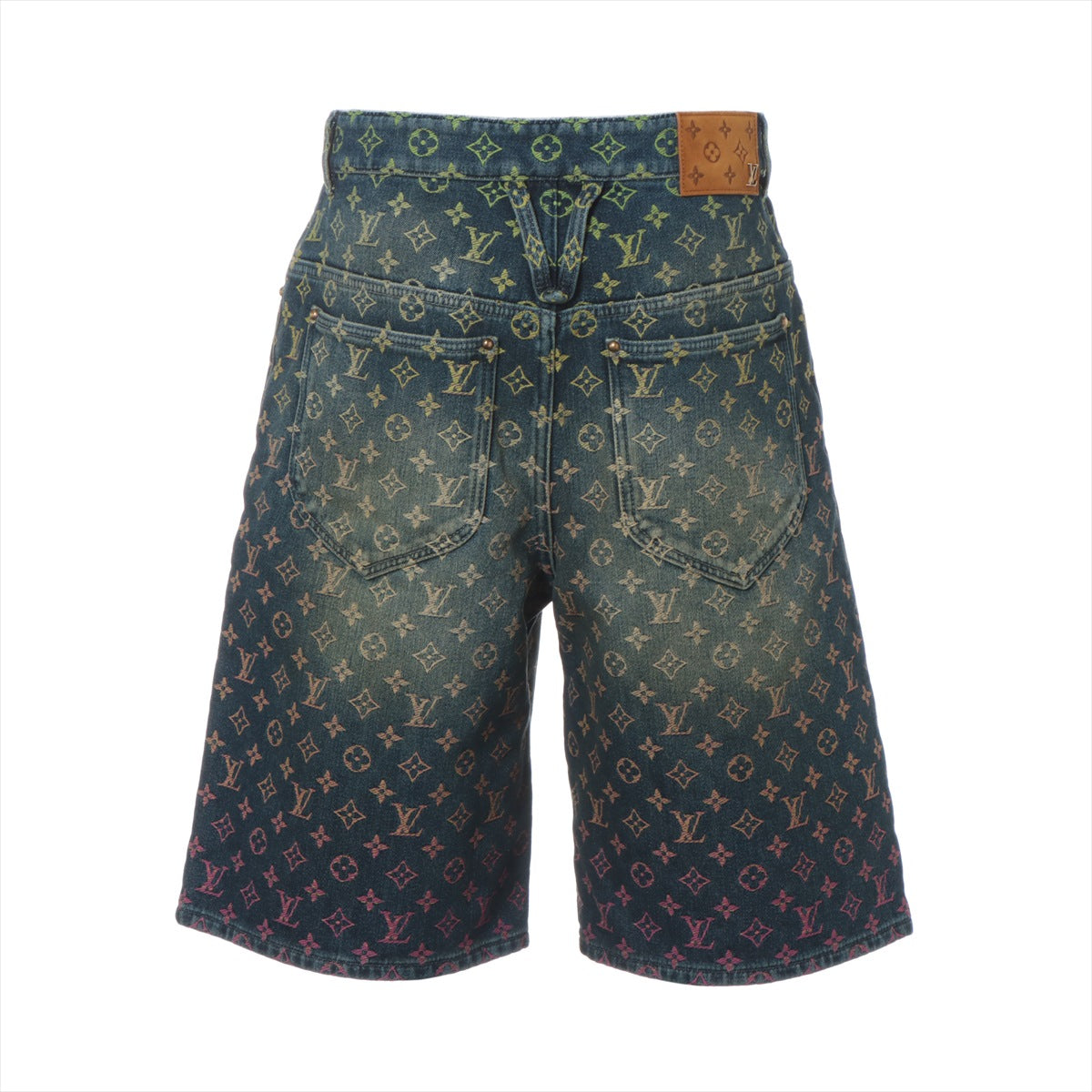 Louis Vuitton 23SS Cotton Denim pants 33 Men's Multicolor  RM231 rainbow monogram Shorts