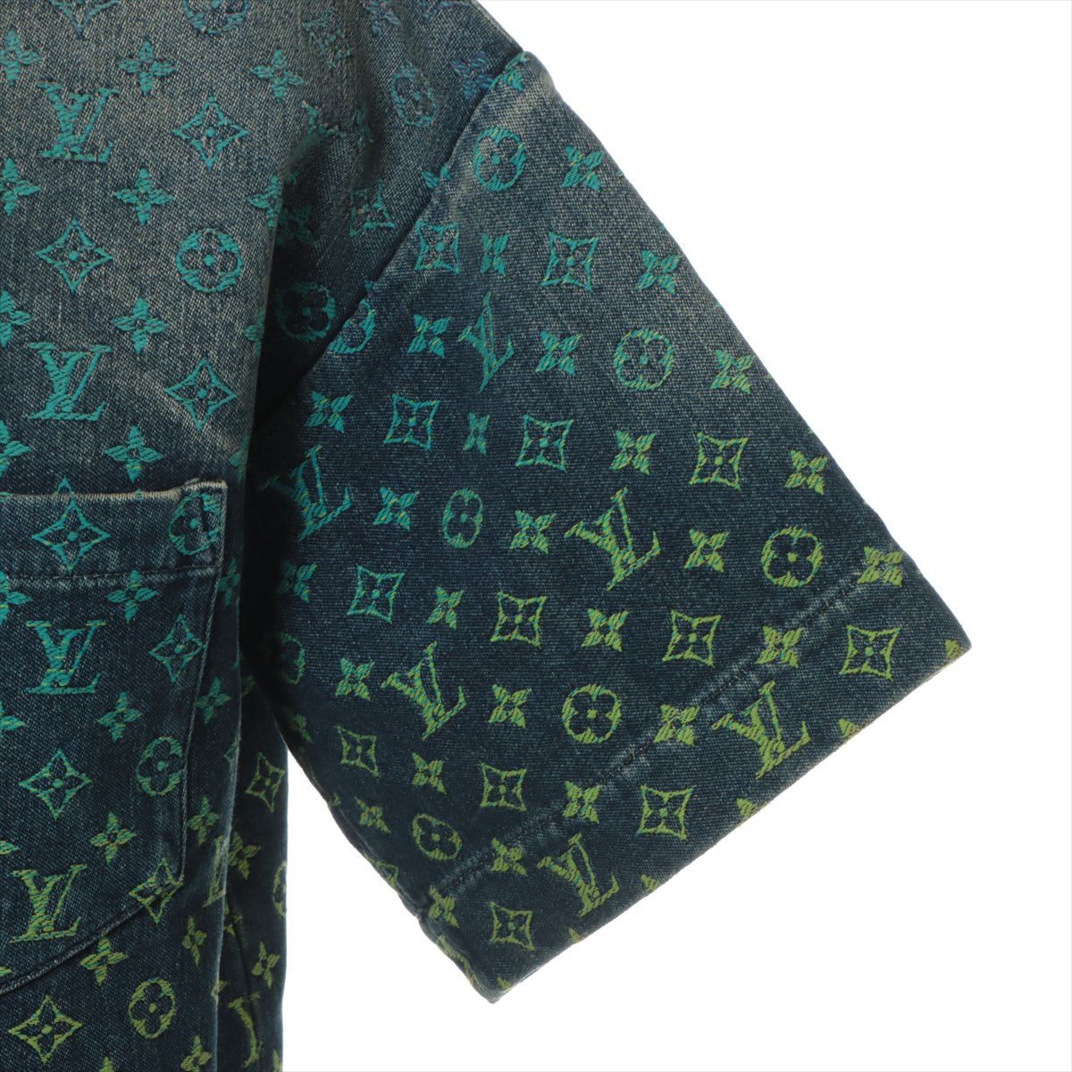 Louis Vuitton 23SS Cotton Denim jacket M Men's Multicolor  RM231 short sleeve rainbow monogram