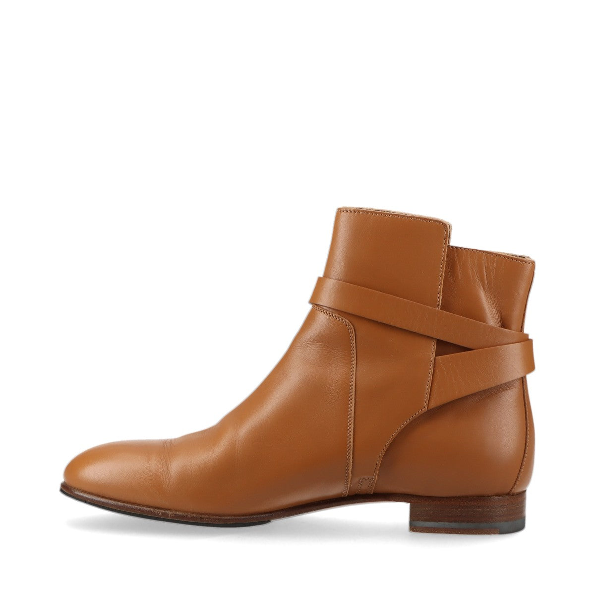 Hermès Neo Leather Short Boots 36 1/2 Ladies' Brown Kelly metal fittings