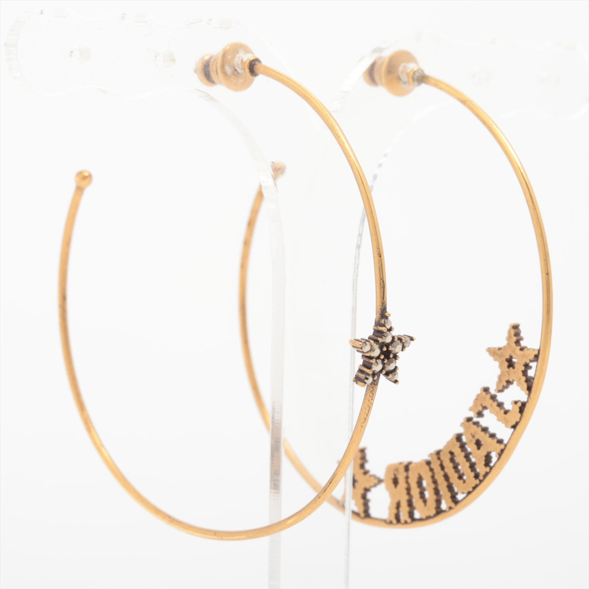 DIOR J'Adior Hoop Earrings GP×inestone Gold