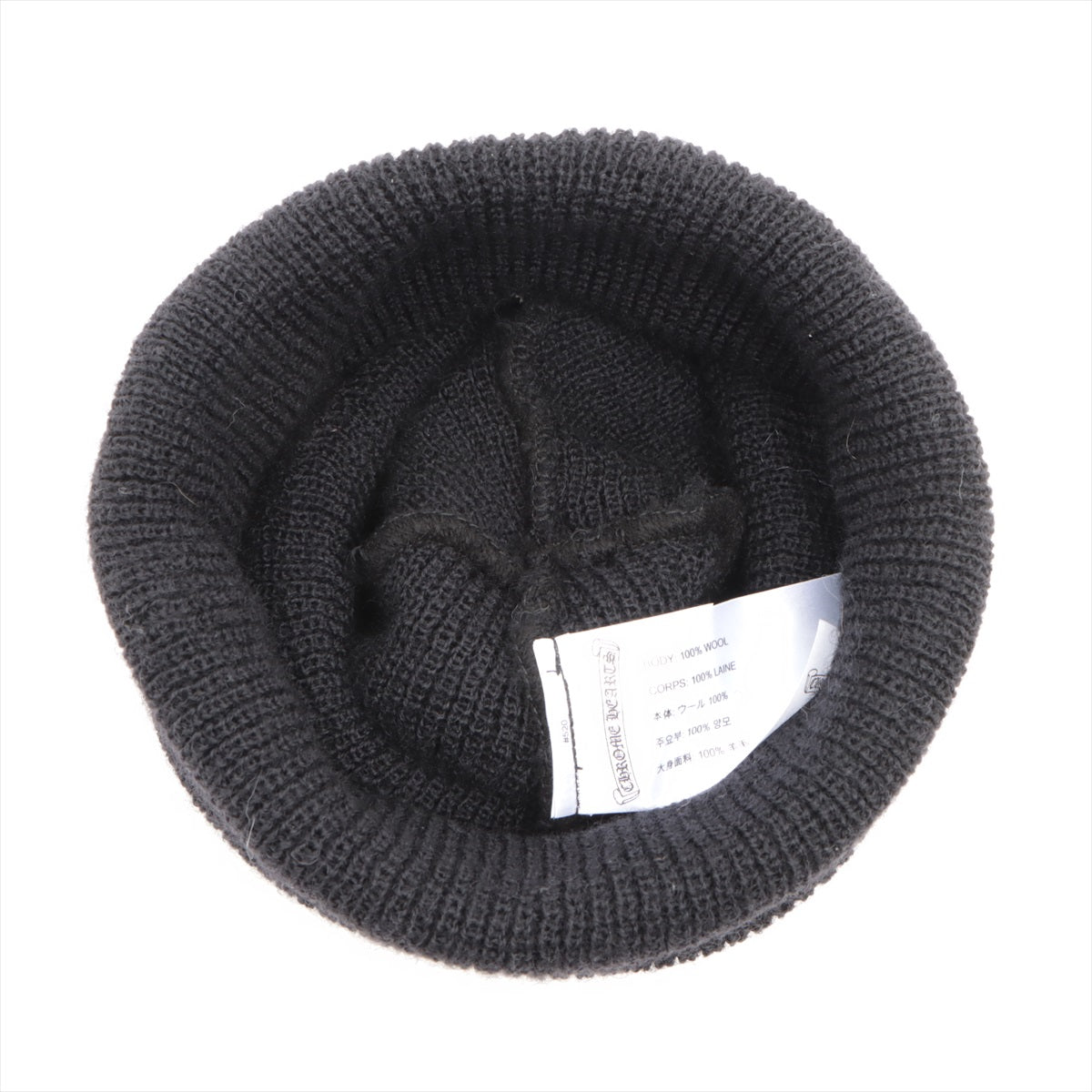 Chrome Hearts Horse Shoe Beanie Wool ONE SIZE 23cm Black Knit hat