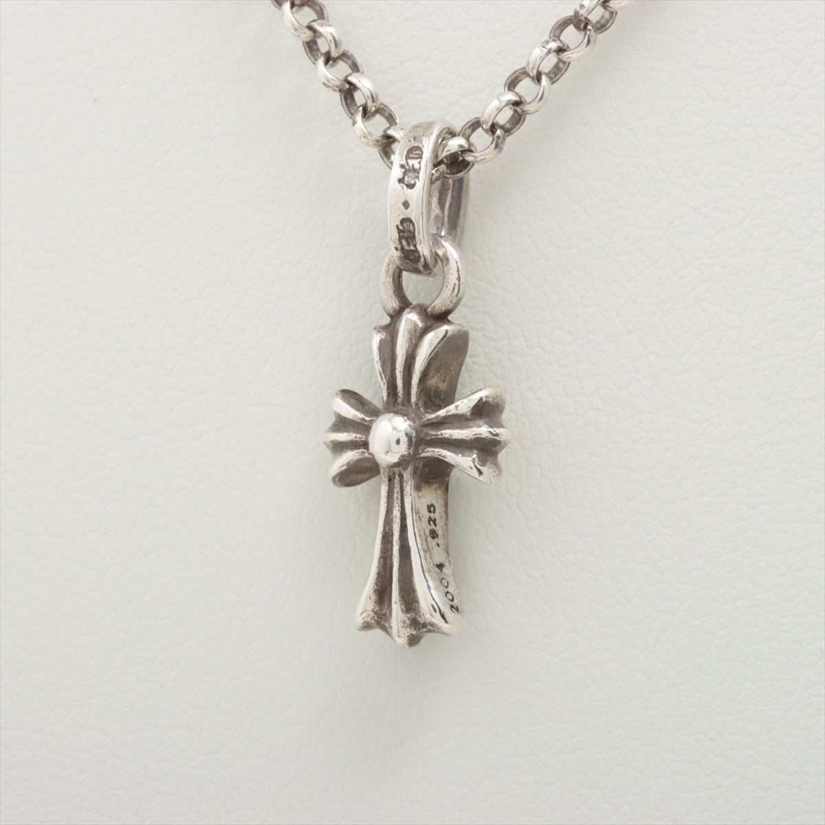 Chrome Hearts CH Cross Baby fat charms Necklace 925 7.4g Roll Chain 18 Inches