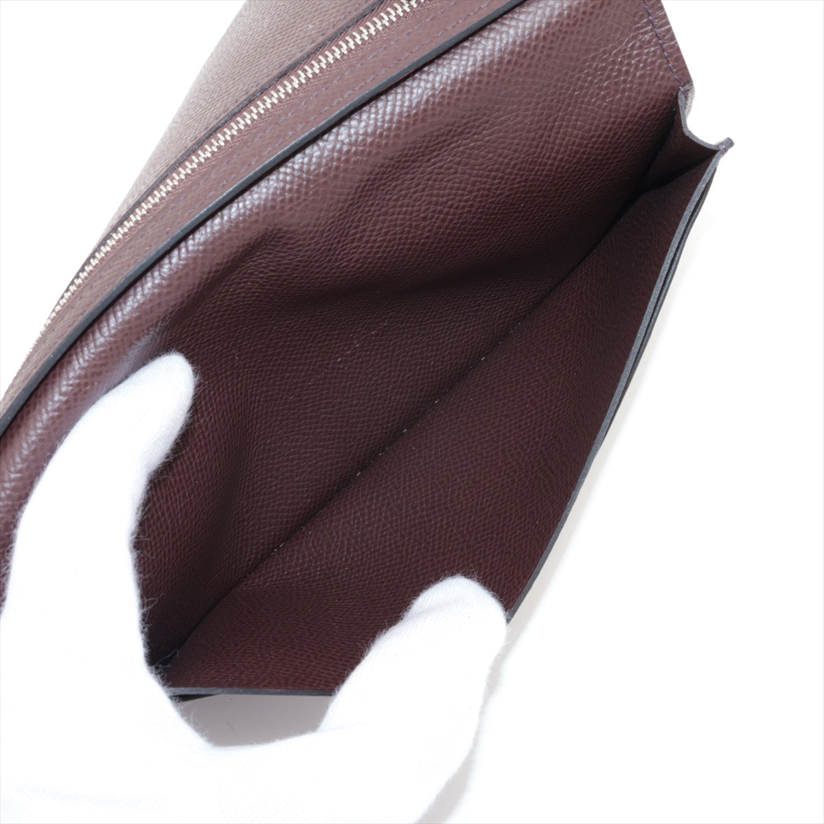 Hermès Citizen Twill Long Silk In Veau Epsom Wallet Brown Silver Metal Fittings U: 2022