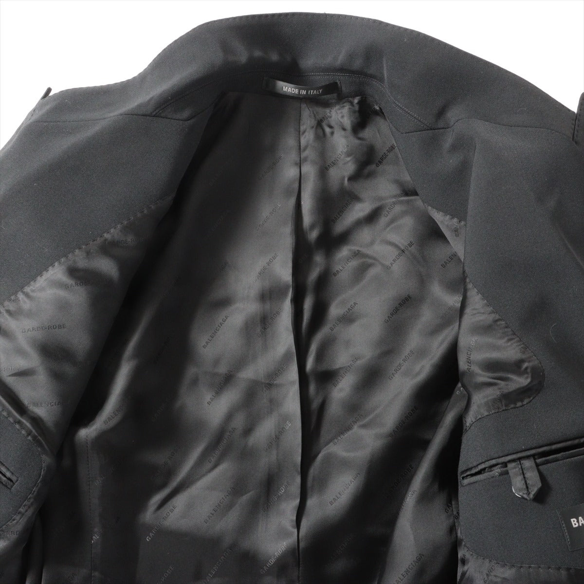 Balenciaga 22 years Wool & Polyester Tailored Jacket 48 Men's Black  725195
