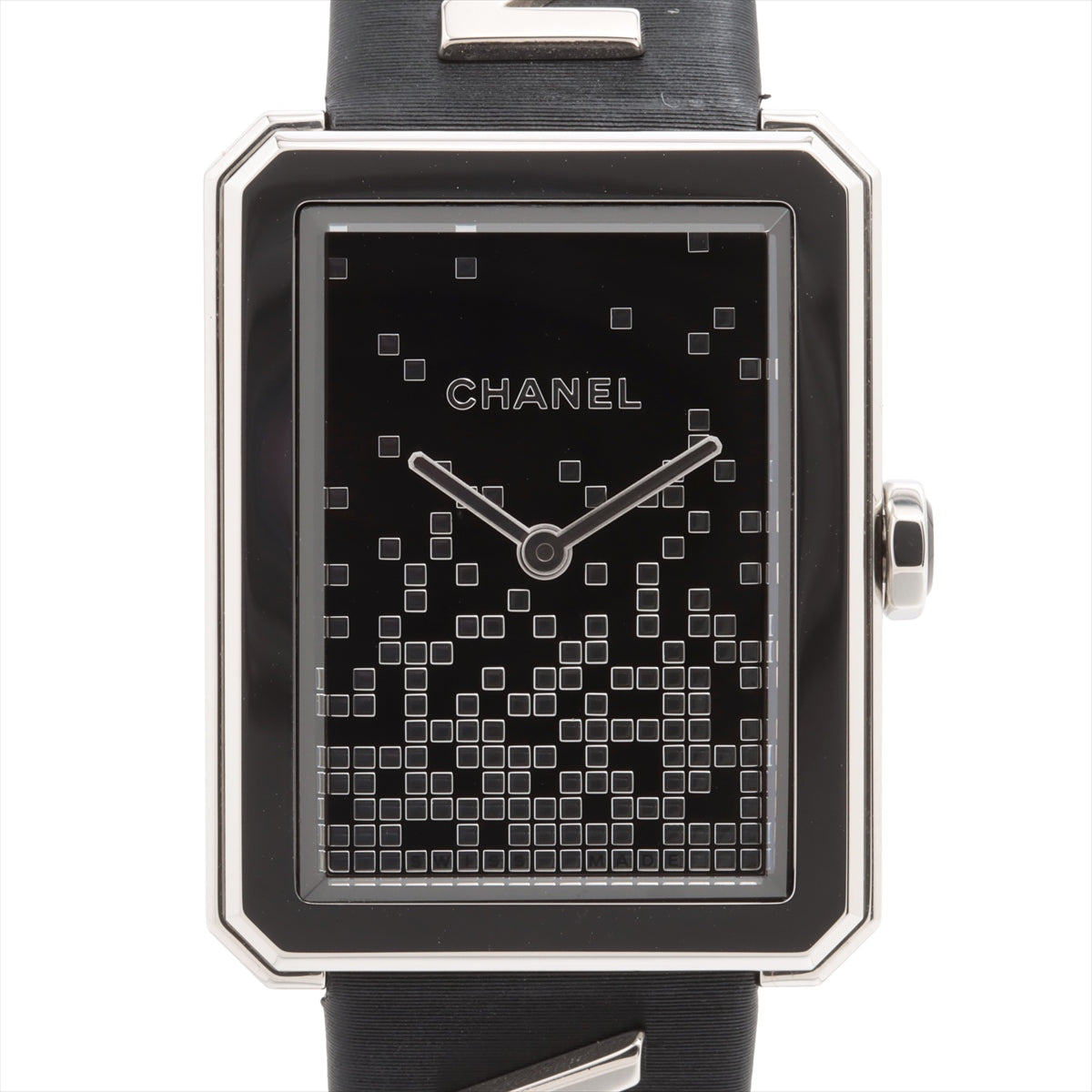 Chanel Boyfriend Wanted Doo Chanel H7470 SS & Leather QZ Black Dial