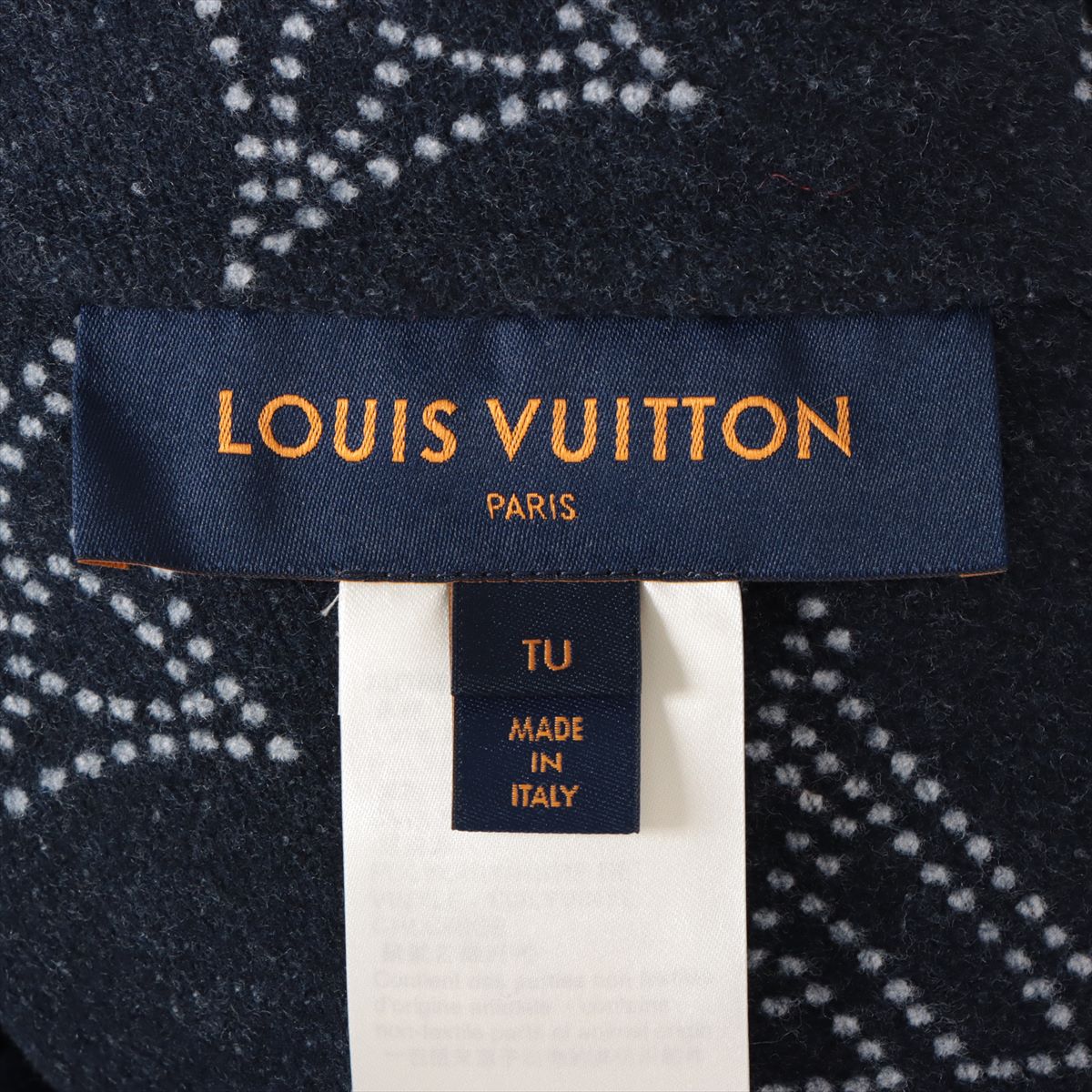 Louis Vuitton 22SS Wool Cape TU Ladies' Navy Blue  RW221W Reversible Mahina Monogram