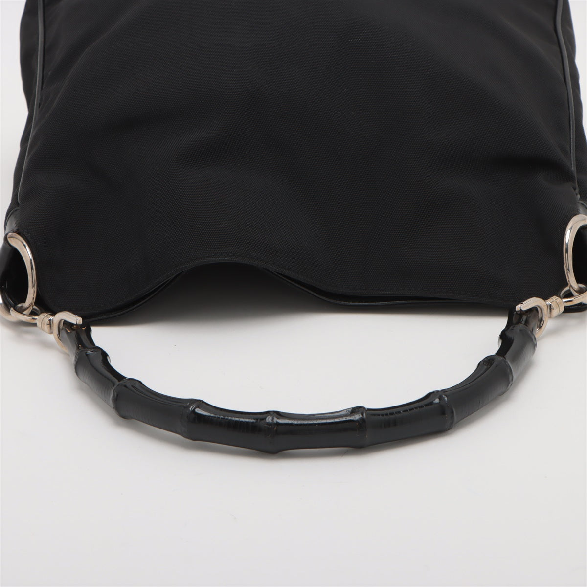 Gucci Bamboo Nylon Handbag Black