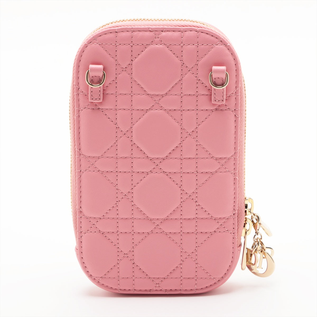 Dior Cannage Leather Phone Pouch Pink