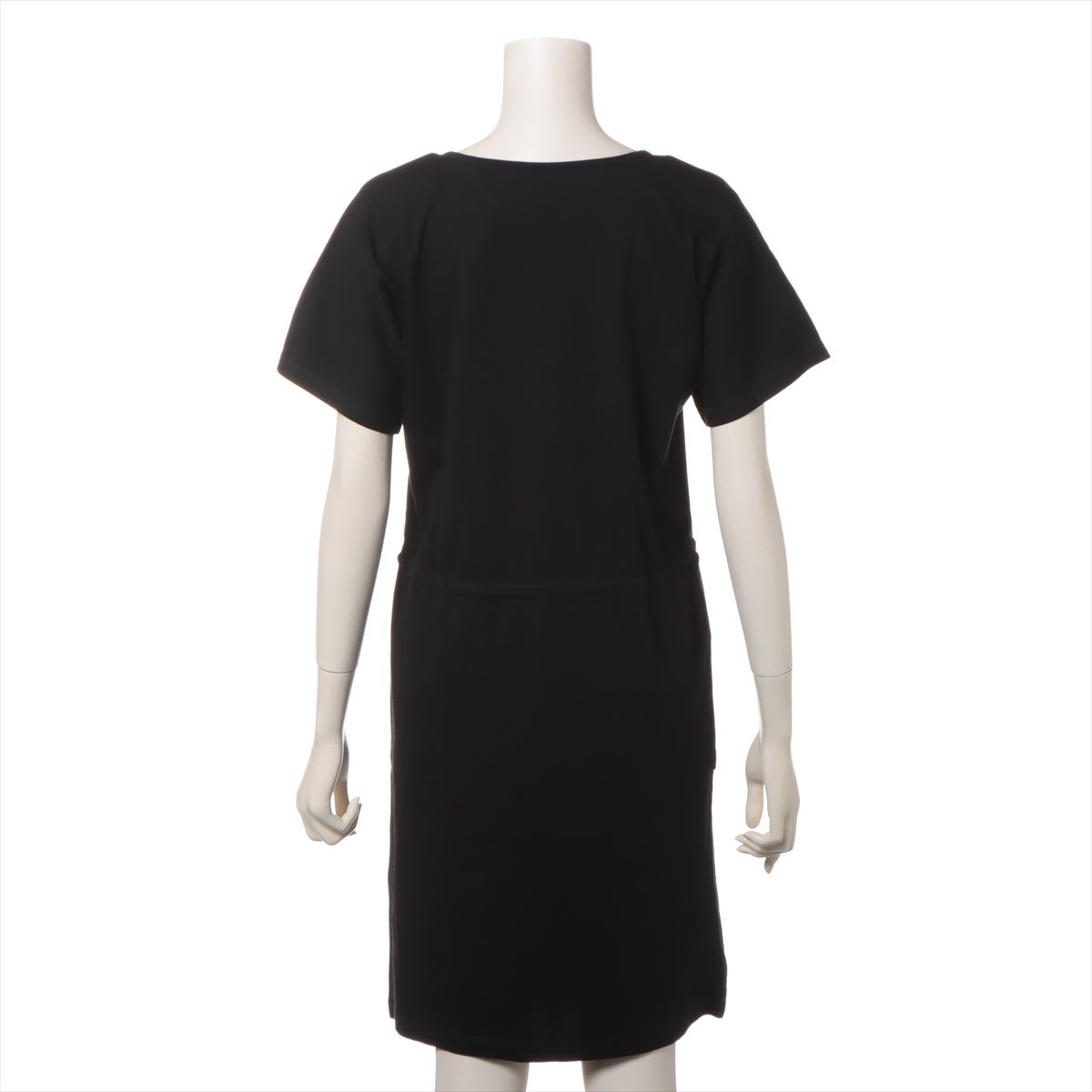 Hermès 19SS Cotton Dress 34 Ladies' Black  96-7305 pocket embroidery