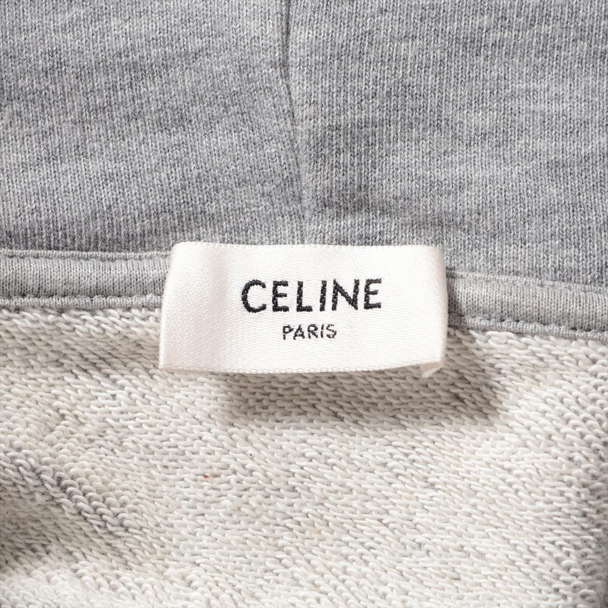 Celine Hedi Period Cotton & Polyurethane Parker M Men's Grey  2Y468670Q Logo