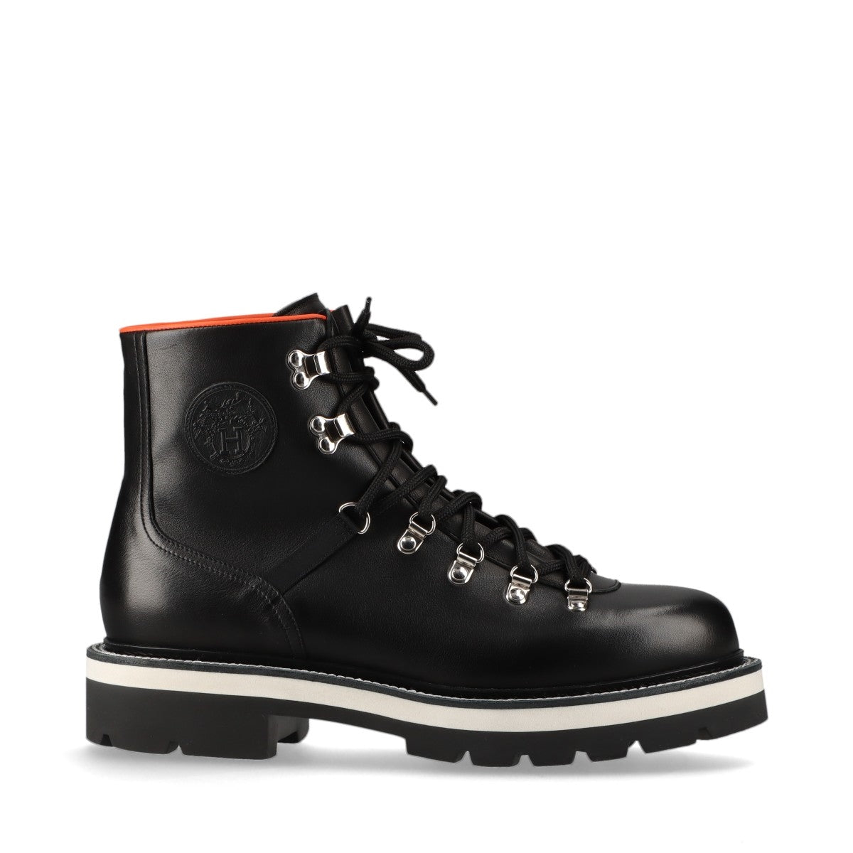 Hermès Leather Short Boots EU42 1/2 Men's Black HYKE Replacement string Box There is a bag