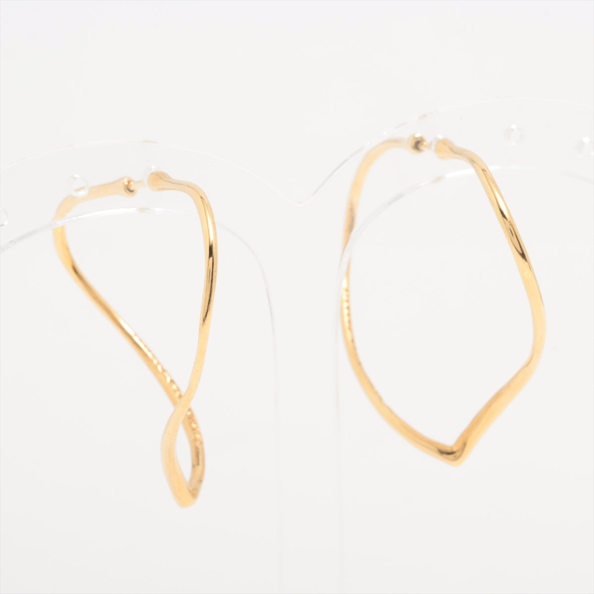 Tiffany Open Heart Hoop Earrings 750(YG) 8.1g